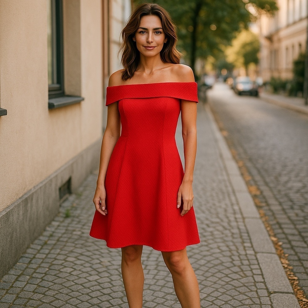 Modcloth Coral Textured Tunic Dress Off Shoulder
New